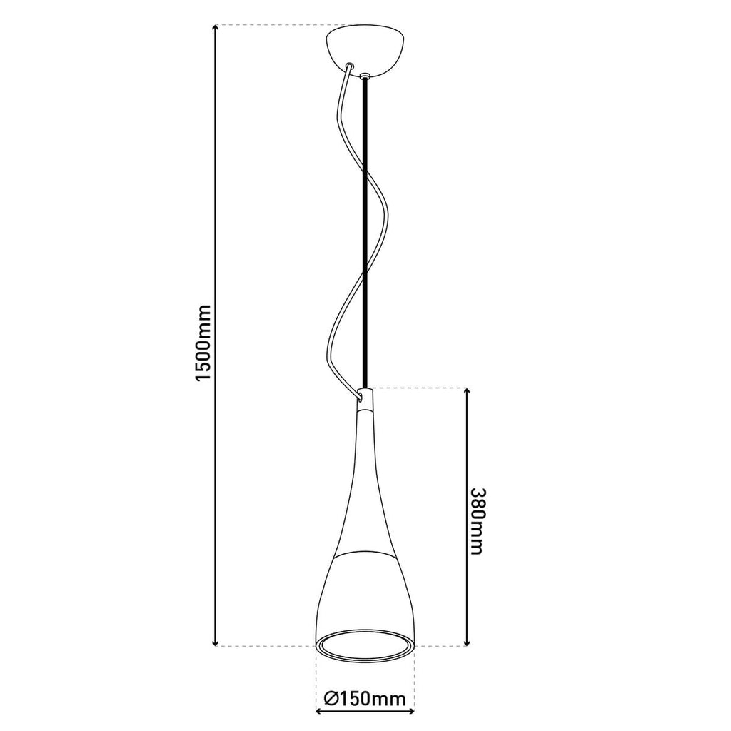 Lima LED Hanglamp - 150cm Wit Metaal