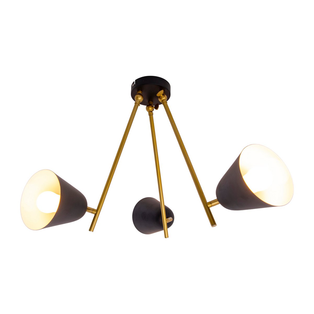 Näve Triton 3-zits Plafondlicht Zwart 95cm