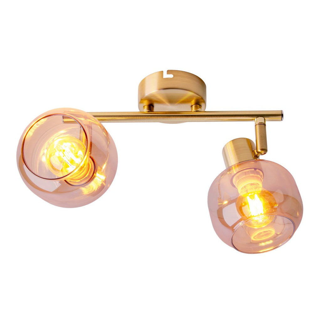 Libby Plafondlamp - Messing Amber Retro 40cm 2-Stuks
