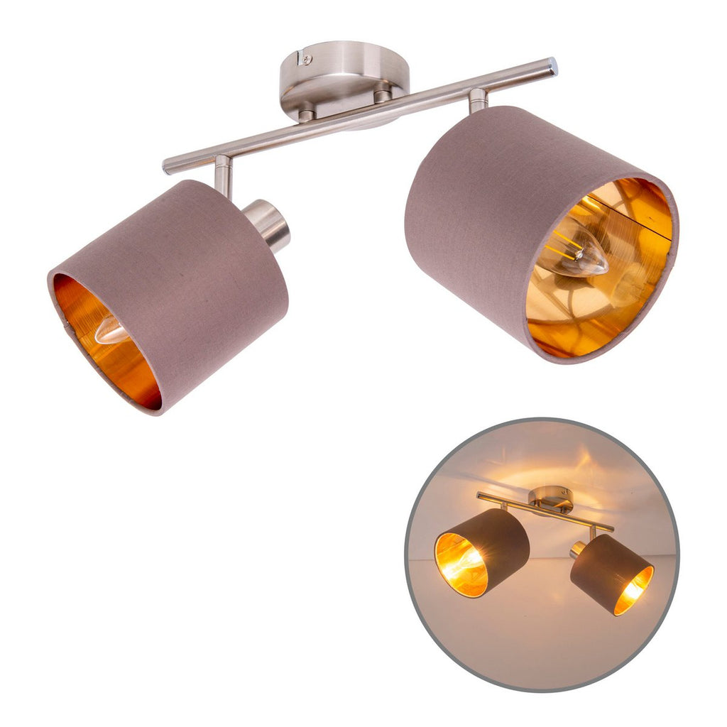 Näve Maron Muur-/Plafondlamp - Bruin 46cm