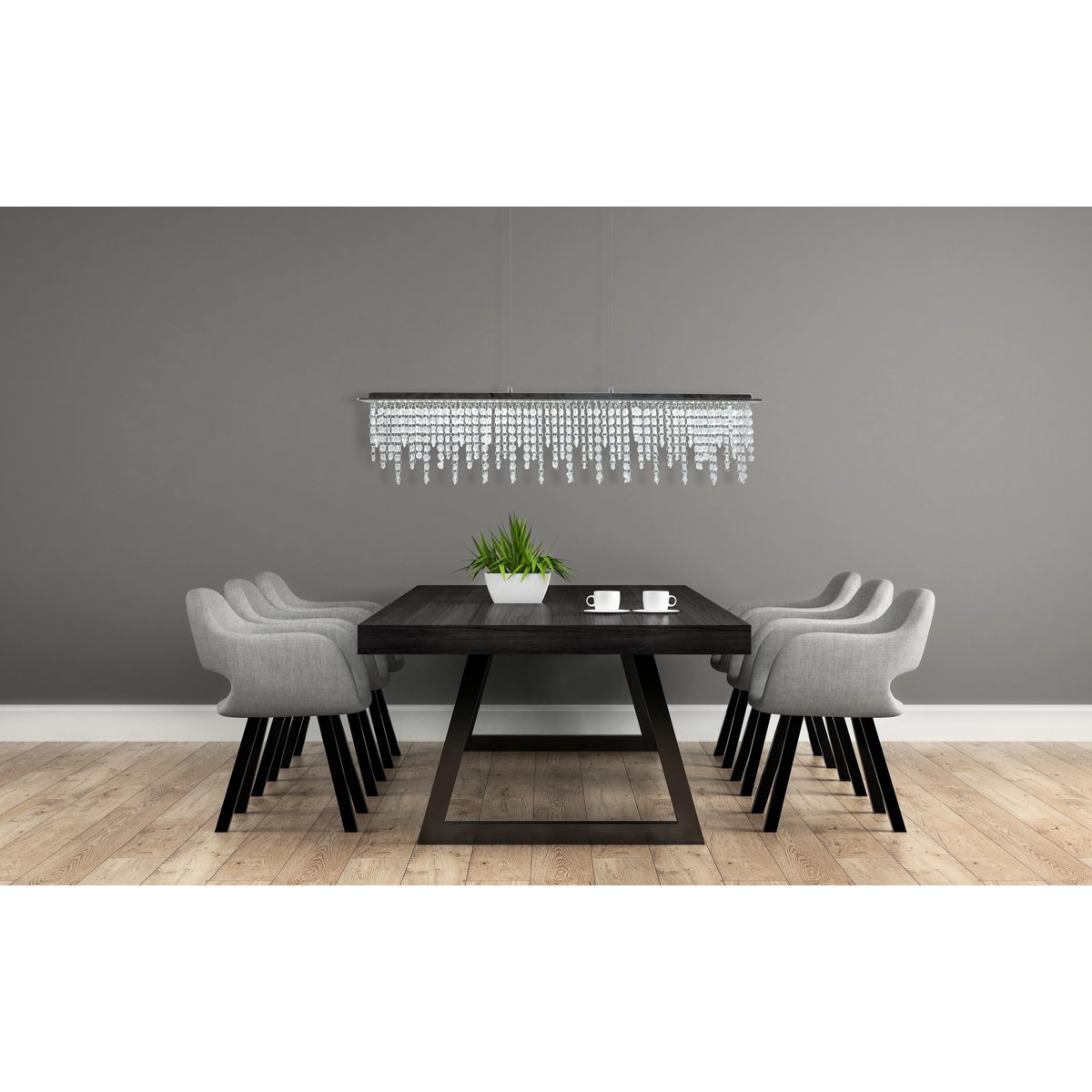 LED Hanglamp Diamanten Näve - Kristalglas Chroom
