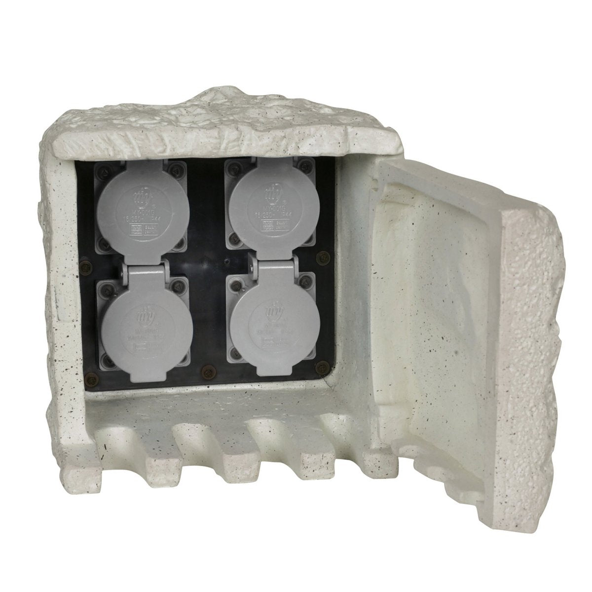 Roccus Buitenstopcontact - Grijs Plastic 21cm