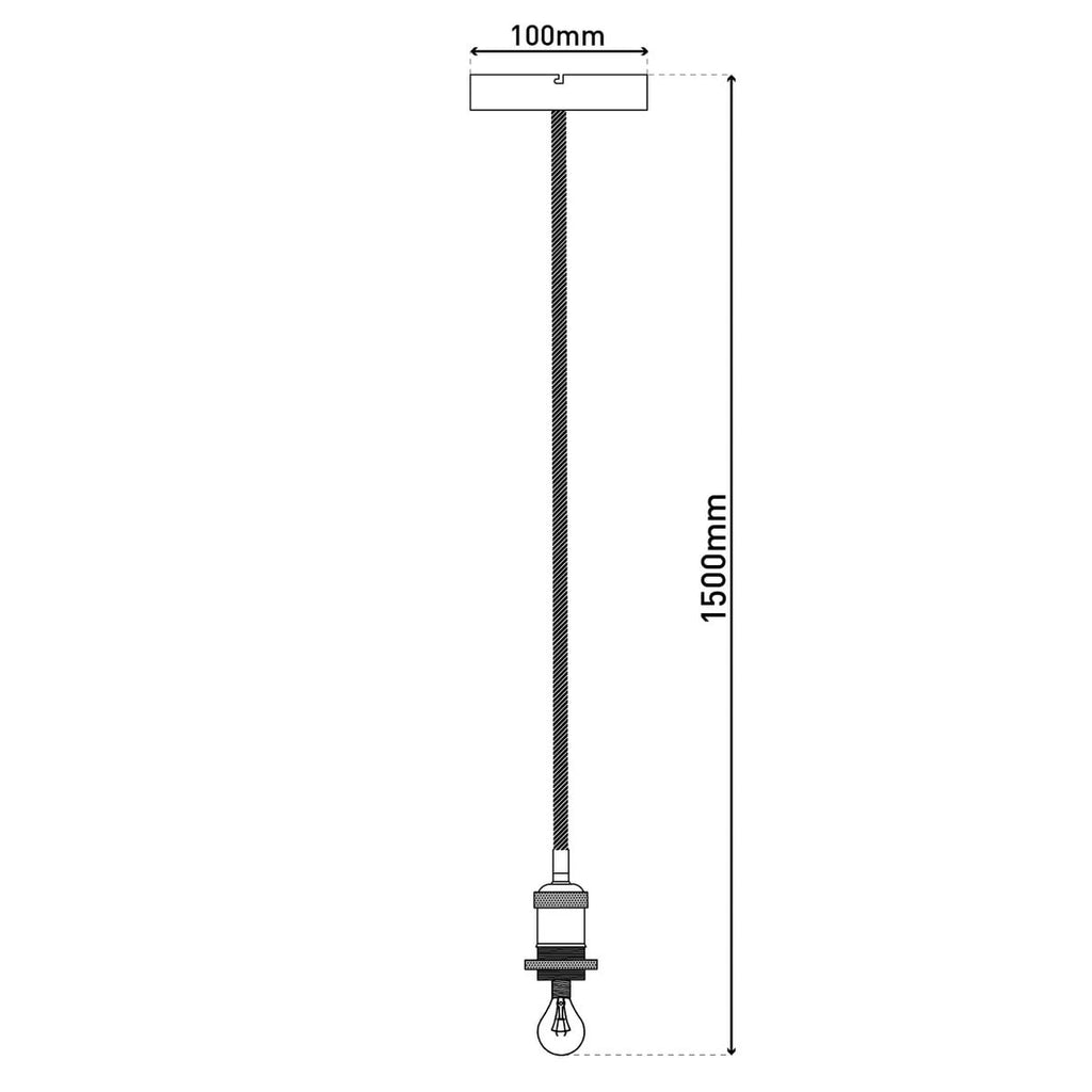 Näve Alfa Hanglamp Textiel 150cm E27