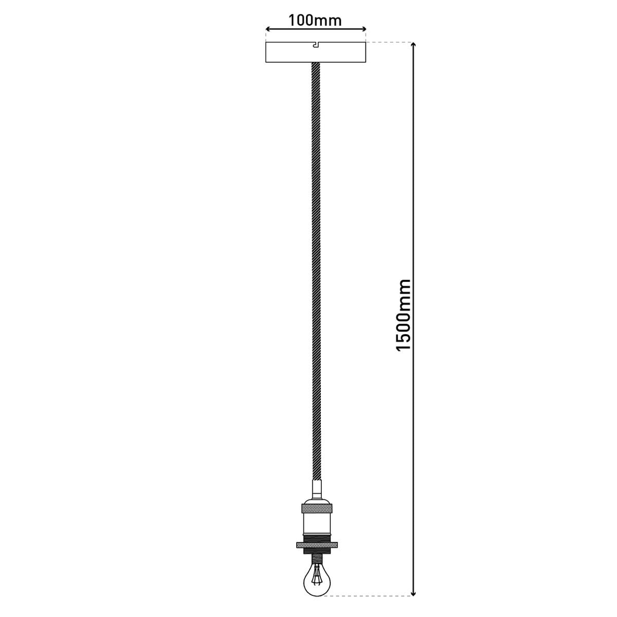 Näve Alfa Hanglamp Textiel 150cm E27