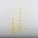 Gele glaskandelaars Set 2