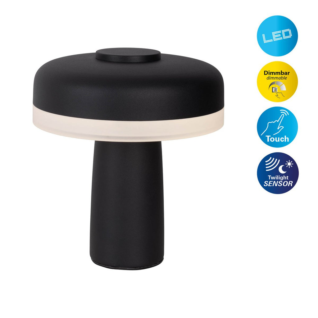 Näve Pilu Draadloos Tabletlicht - Zwart 16,5cm