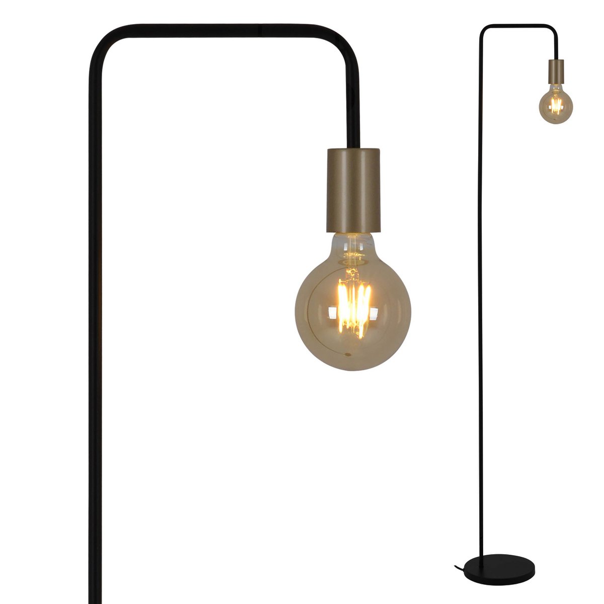 Näve Modo Staande Lamp Zwart 150cm E27
