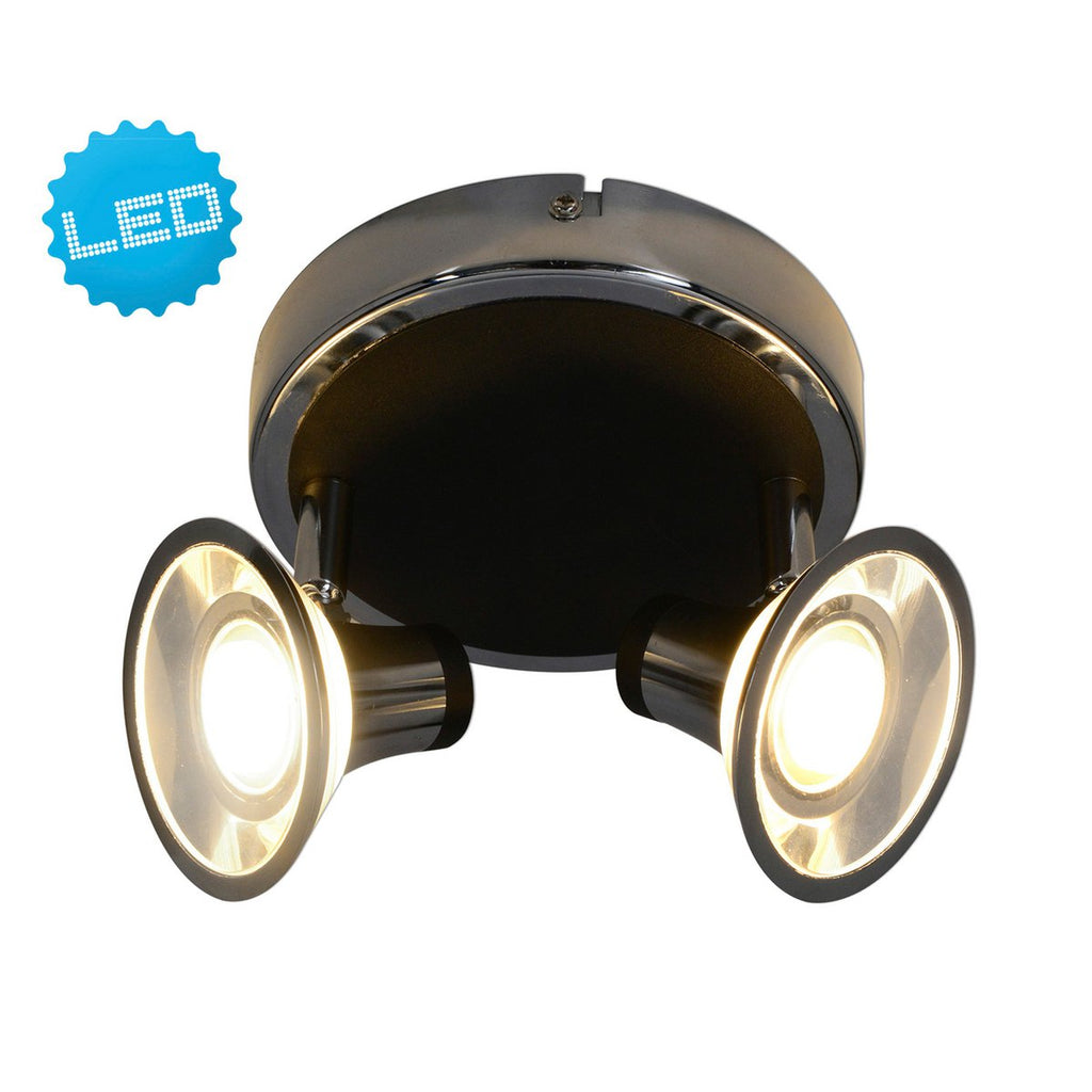 LED Plafondlamp Napels - Zwart 15cm