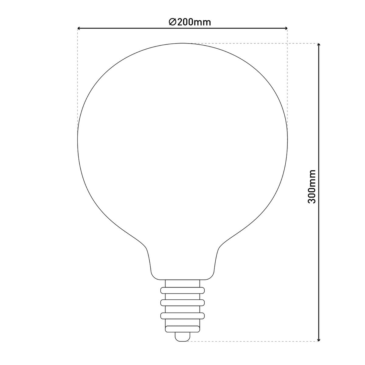 Näve Dilly Max LED-lamp E27 20cm Warm Wit