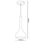 Näve Vaso Hanglamp - Antraciet Rookglas 16cm