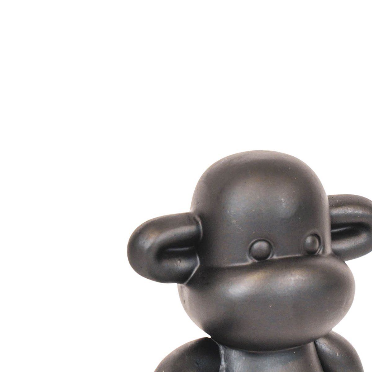 Legende Monkey Ornament - Zwart Polyresin - 20,5x13,5x35cm