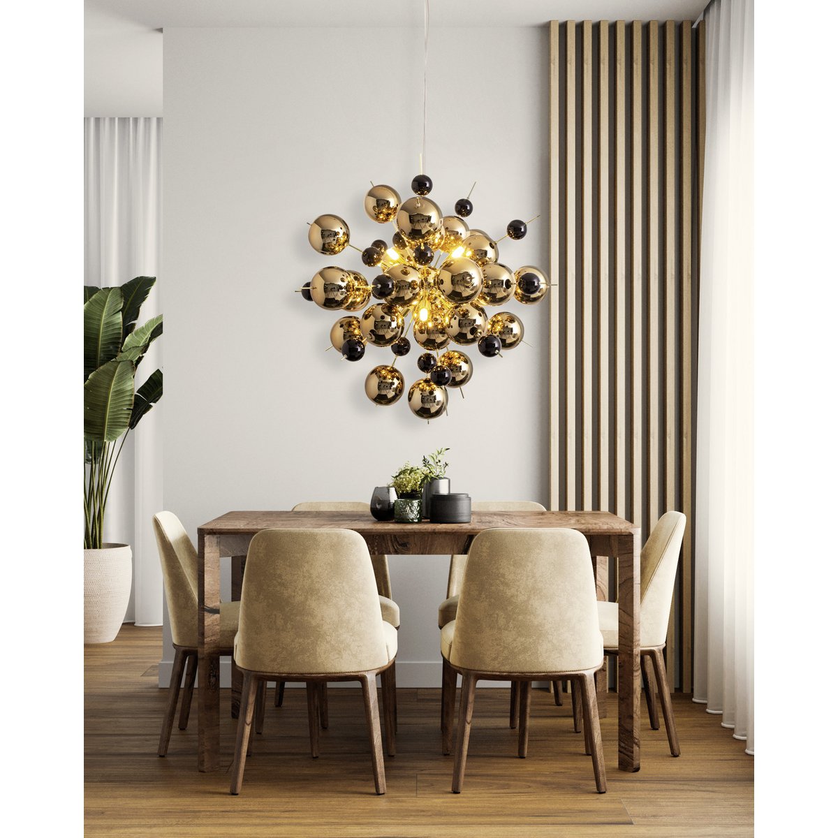 Näve Explosie Hanglamp - Goud 65cm