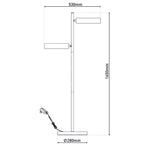 LED-vloerlamp Tessa Amandel 165cm
