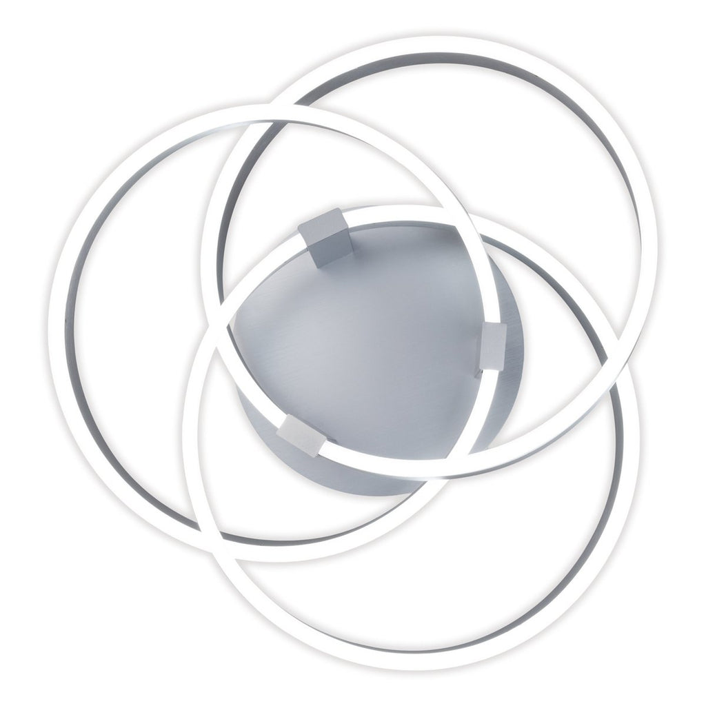 Näve Divora LED Plafondlamp 58cm Zilver Wit