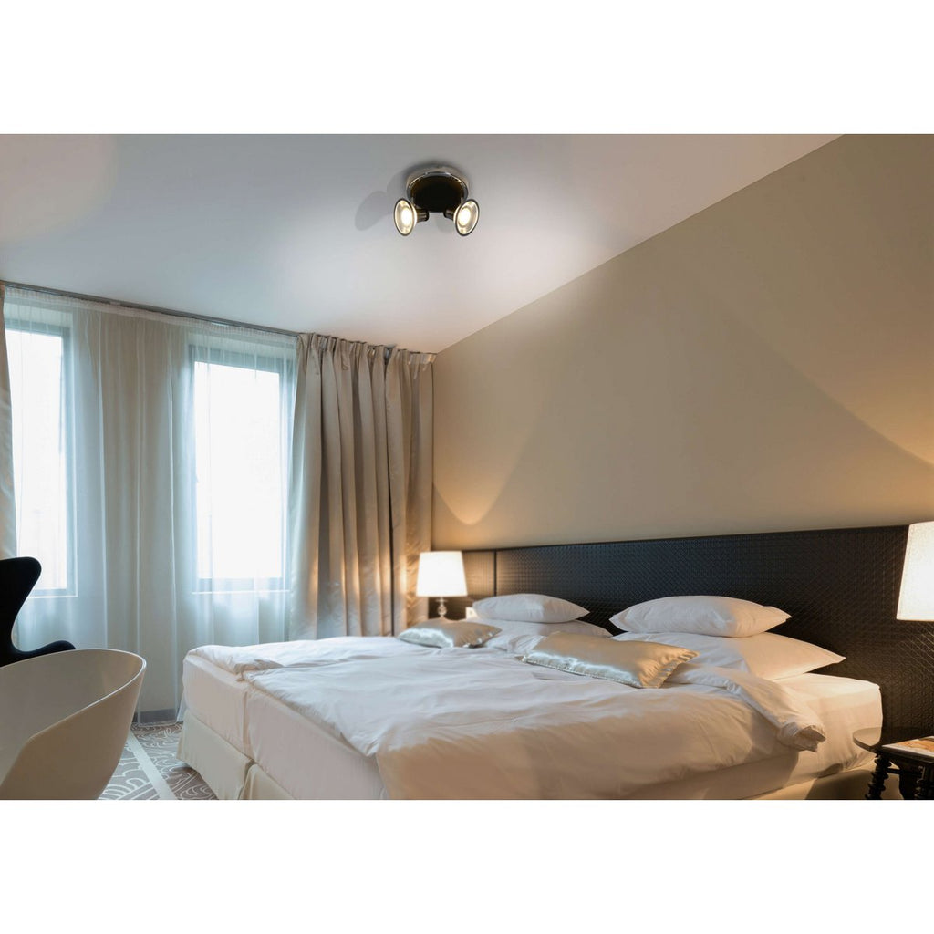 LED Plafondlamp Napels - Zwart 15cm