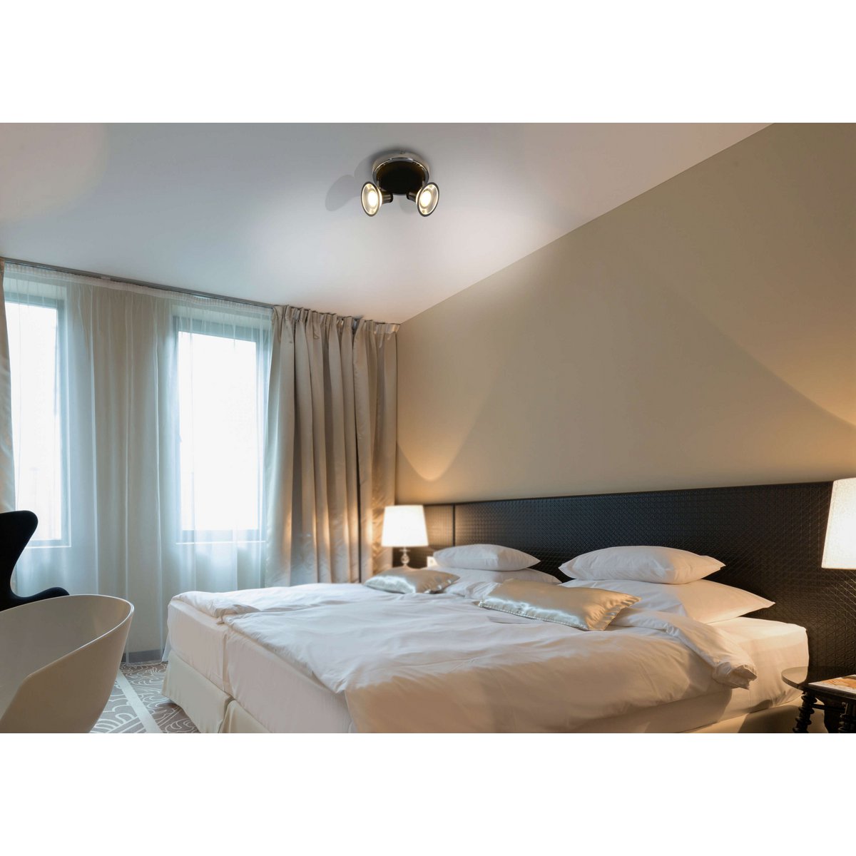 LED Plafondlamp Napels - Zwart 15cm