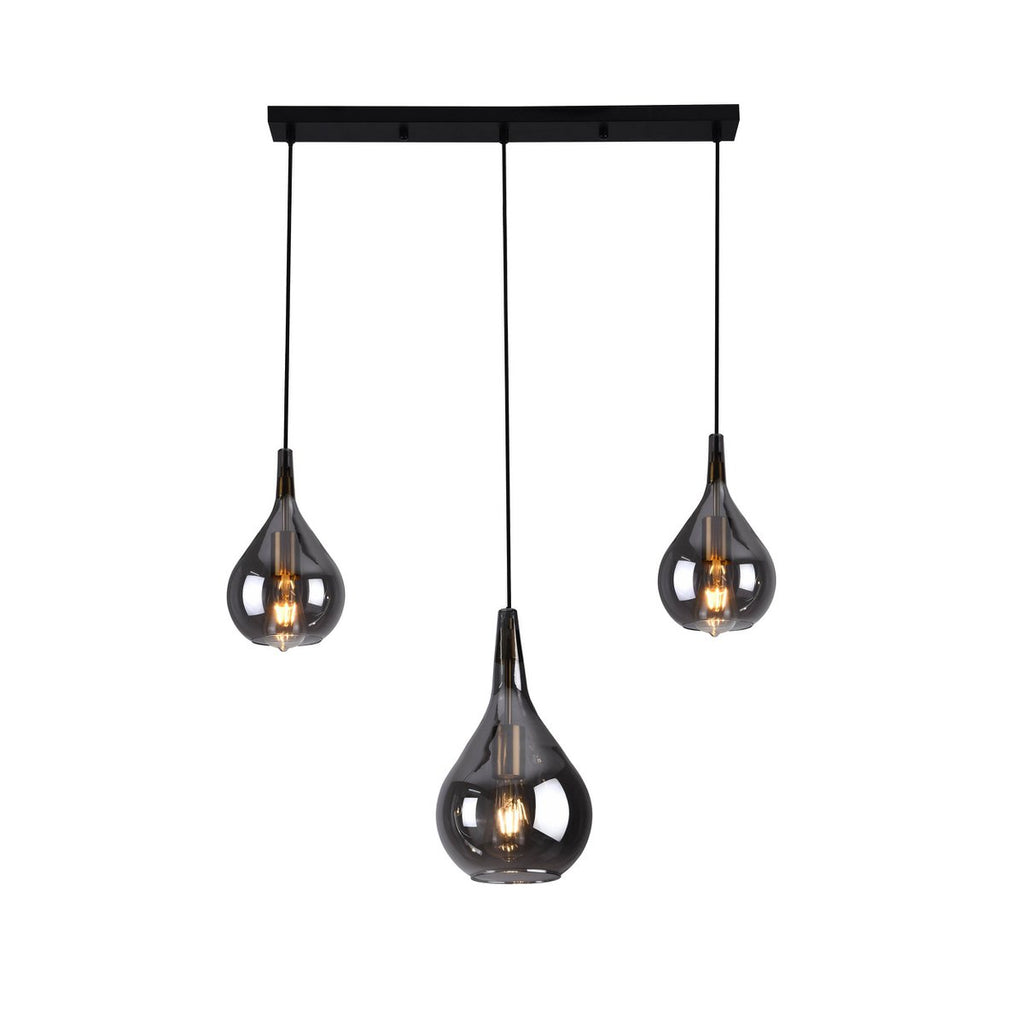 Gota Hanglamp Zwart Rookglas - Näve Leuchten