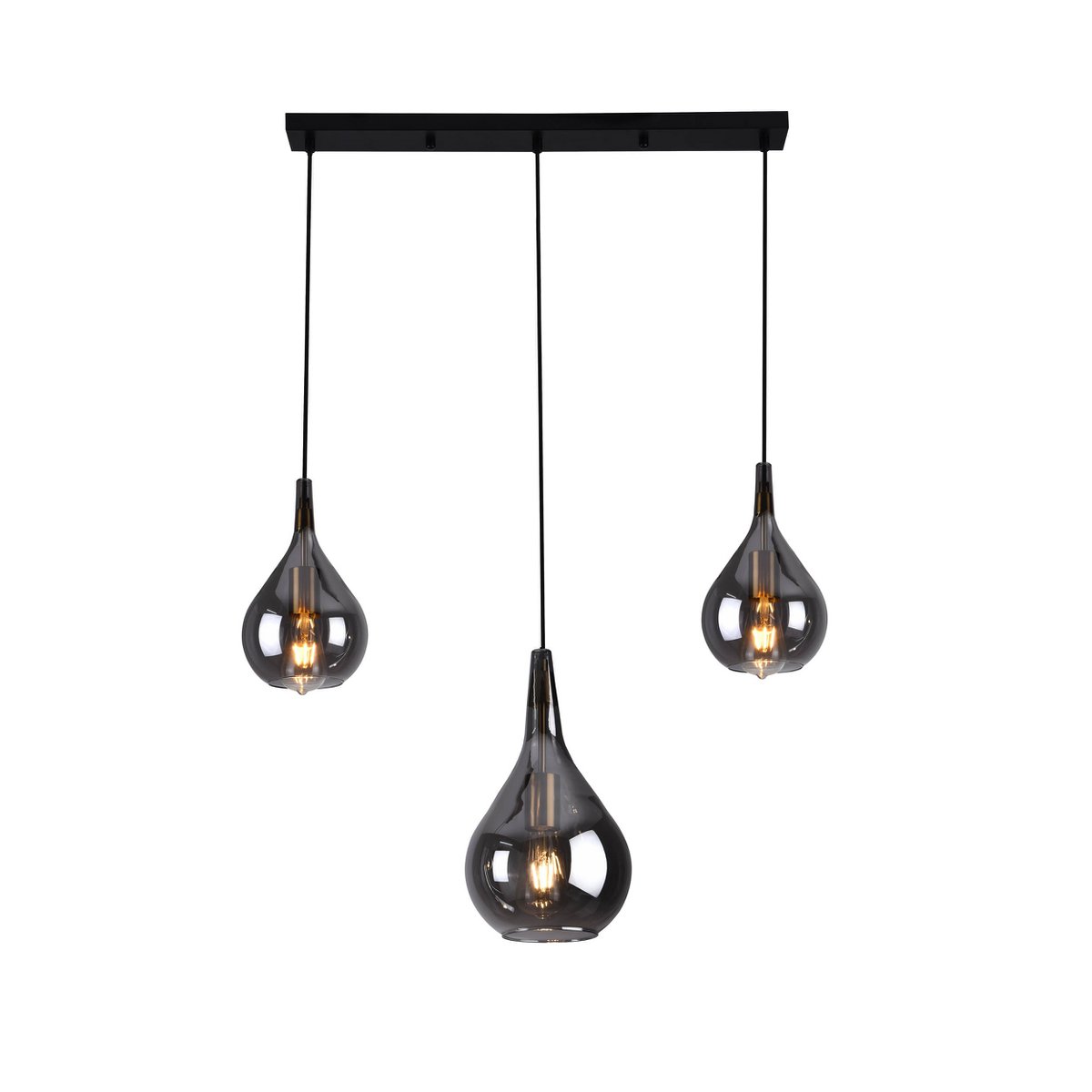 Gota Hanglamp Zwart Rookglas - Näve Leuchten