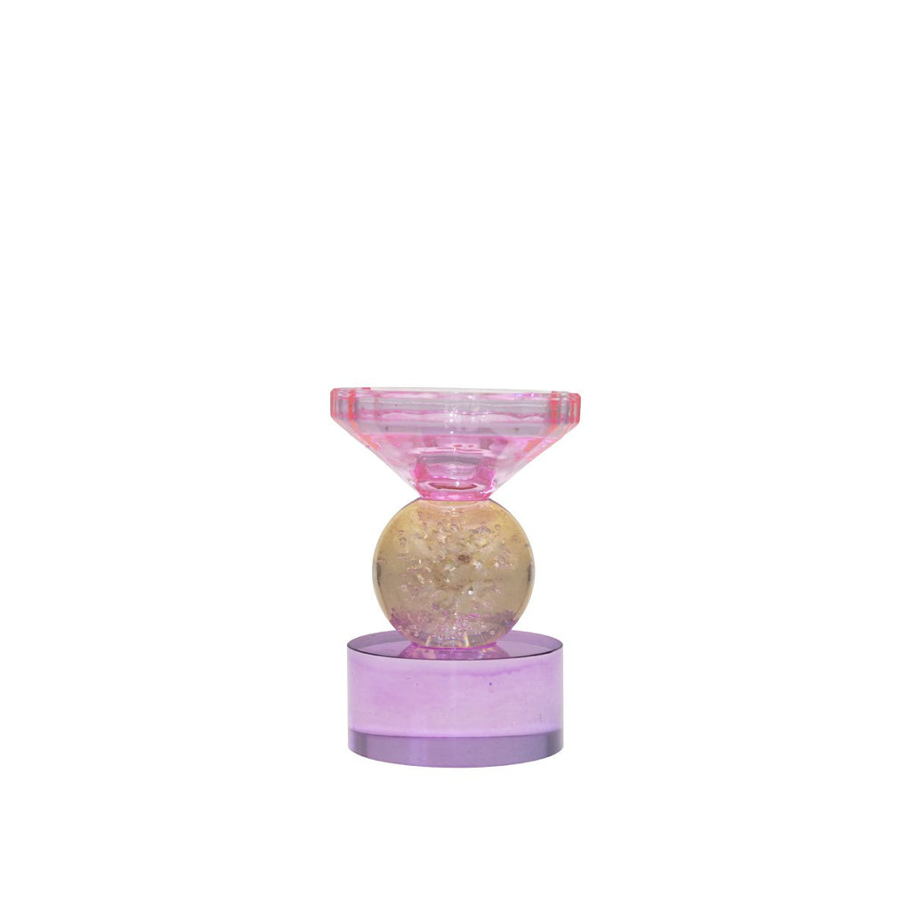 Amber en Purple Kaarsenhouder H14cm - Aulica