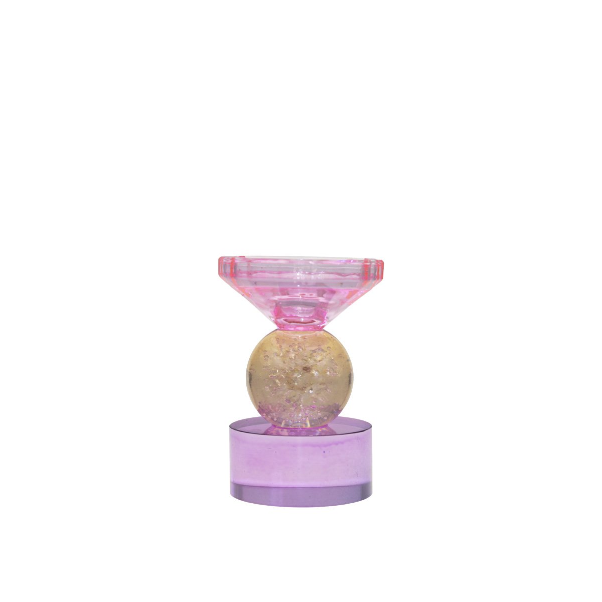 Amber en Purple Kaarsenhouder H14cm - Aulica