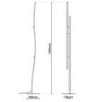 Näve Onda LED Vloerlamp - 130cm Zwart