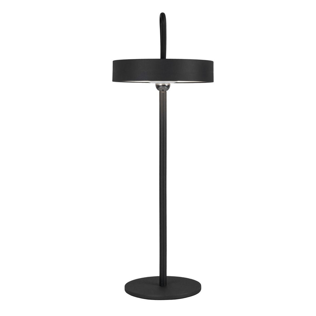 LED -batterijlamp magnetisch "Ella" voor buiten en binnen, gemaakt van metaal en plastic in zwart, 35 cm hoog