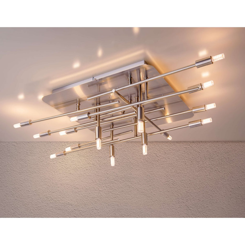 ANCONA LED Plafondlamp - Roestvrijstaal 71x70cm