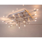 ANCONA LED Plafondlamp - Roestvrijstaal 71x70cm