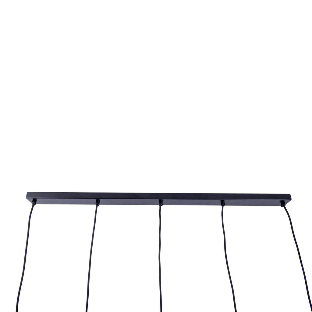Näve Foro 5-Lichts Hanglamp - Zwart/Goud 96cm