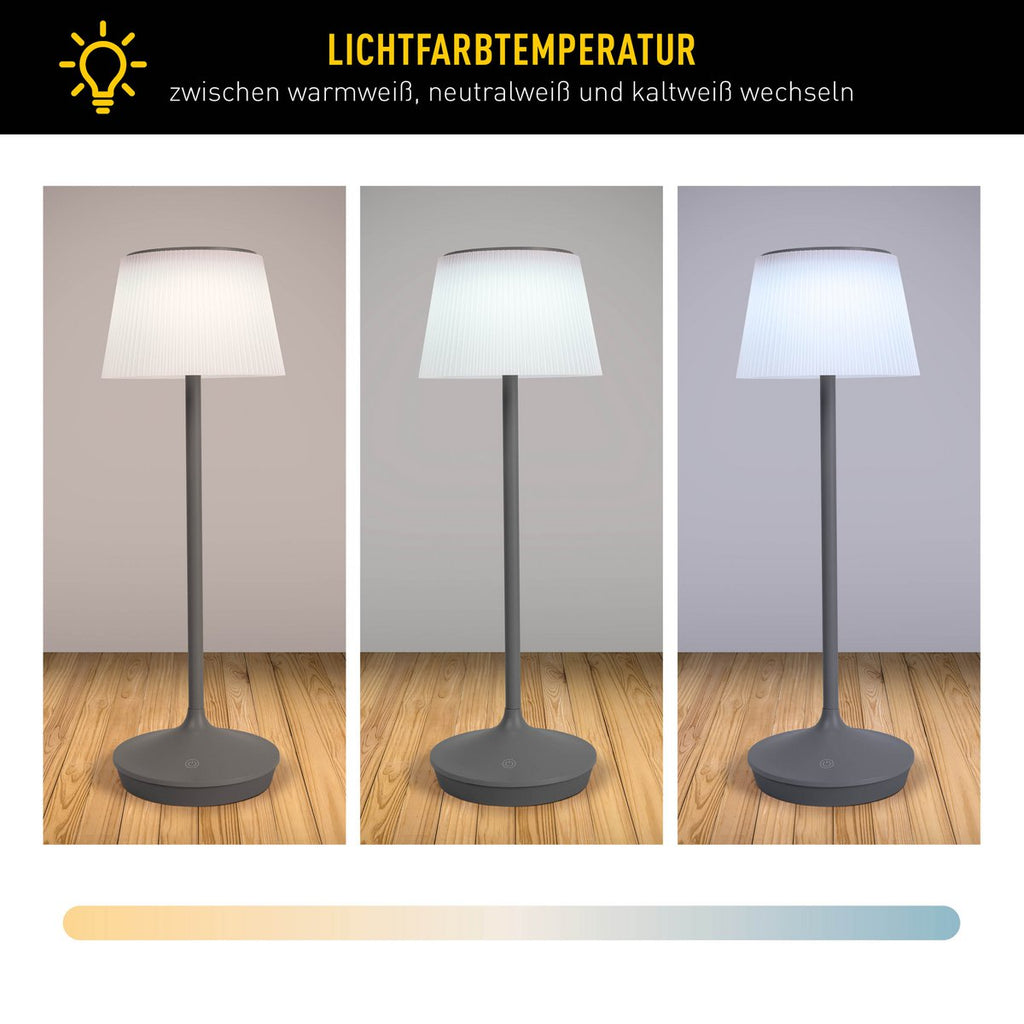 Näve Emmi LED Tafellamp - Grijs 38cm