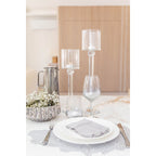 Kristallen Staande Kandelaar 10x10x35cm - Aulica Transparant