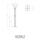 Gorillz Staande Kapstok - Modern & Industrieel - Zwart 12 Haken