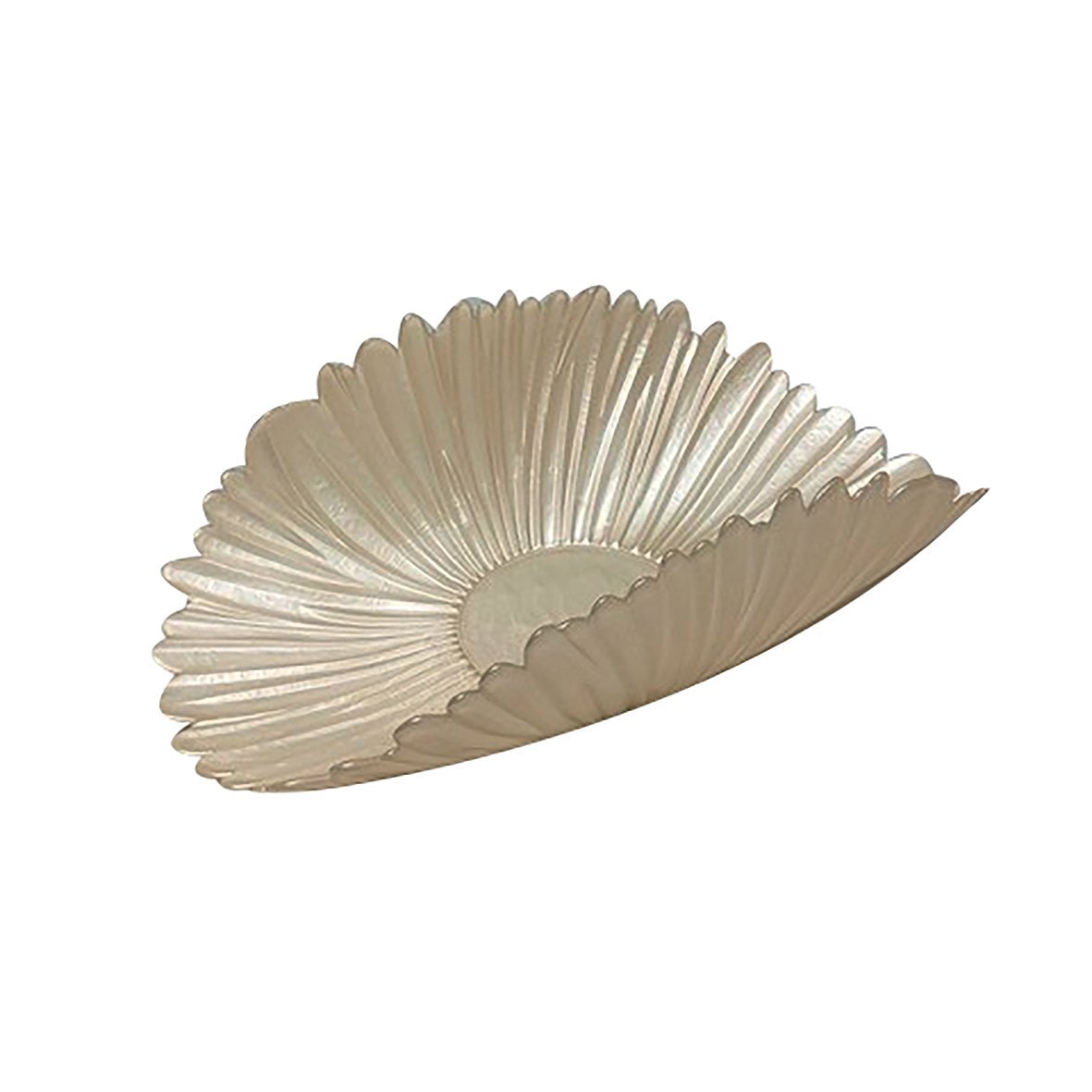 Aulica Decoratieve Schaal - Beige Glas 43x25cm