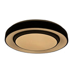 LED -plafondlamp "Monterey" Ø 37,5 cm, vele functies, gemaakt van metaal en plastic in het zwart, met geïntegreerde LED's, verlichting voor woonkamers, gang of kantoor