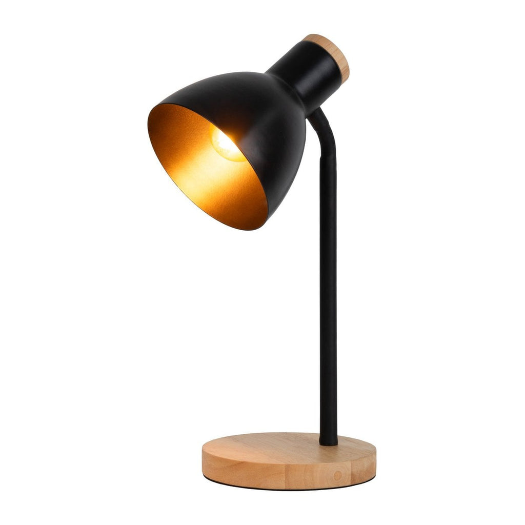 Marie Bureaulamp - Zwart Metaal Hout E14