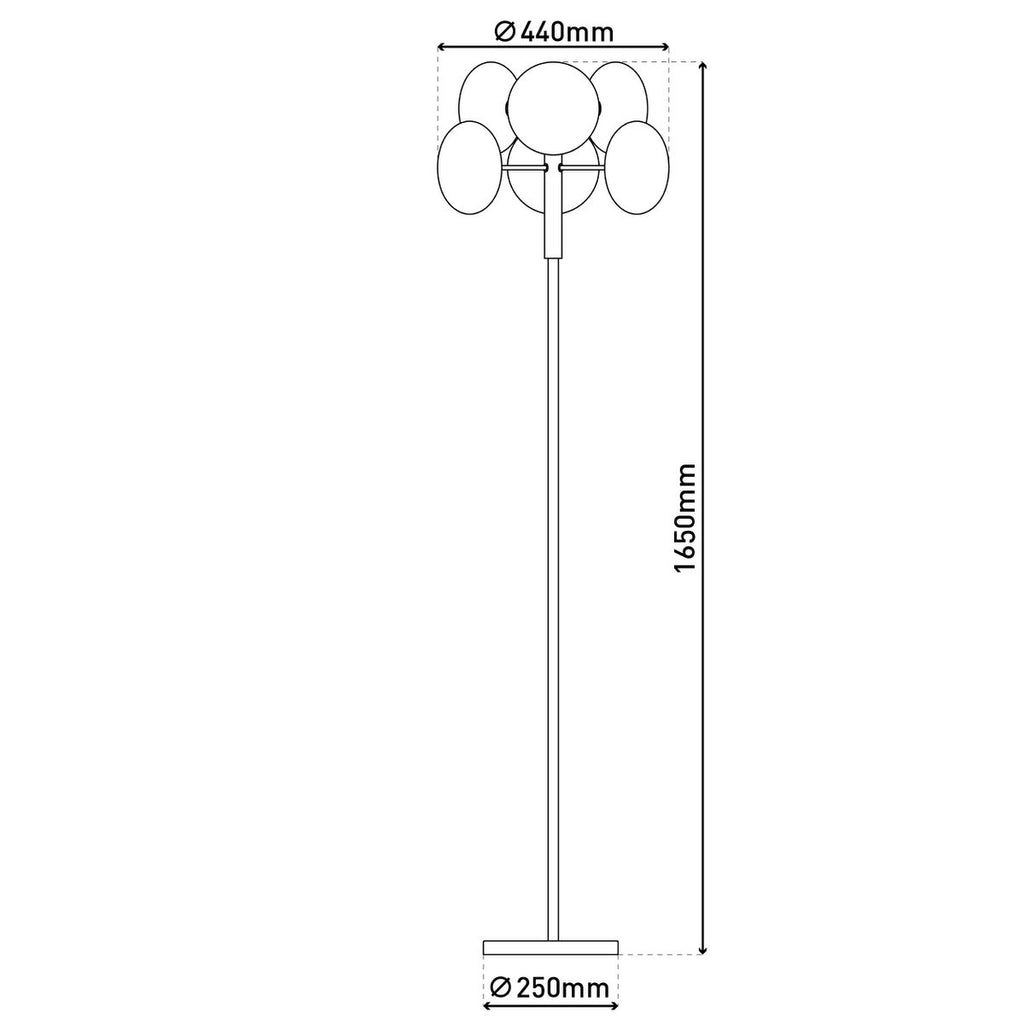 Näve Orion Staande Lamp - Rookglas 165cm