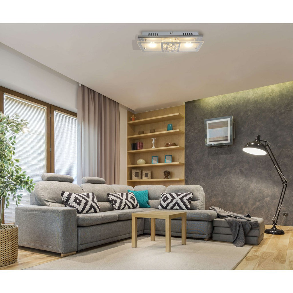 LED Plafondlamp Chur 30cm Zilver Näve