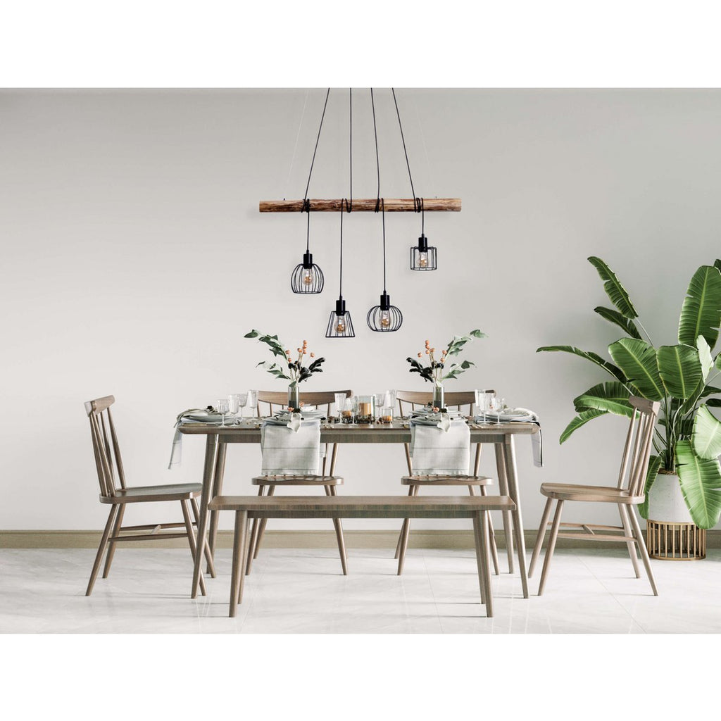 Näve Hanglamp - Zwart Glas 90cm LED