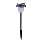 6 Set LED LED LED Outer Light "Gustav" met gemalen spit, roestvrij staal en acryl, met stevig ingebouwde LED's in koud wit, 39 cm hoog