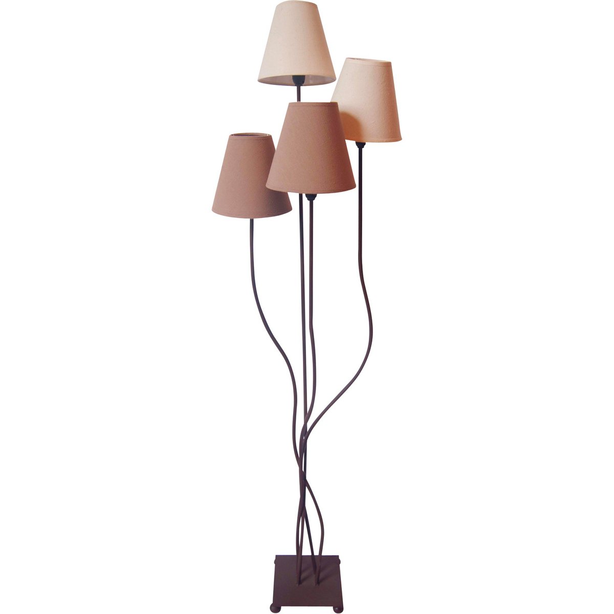 Näve Boho Vloerlamp 4-lamps Beige/Bruin 138cm