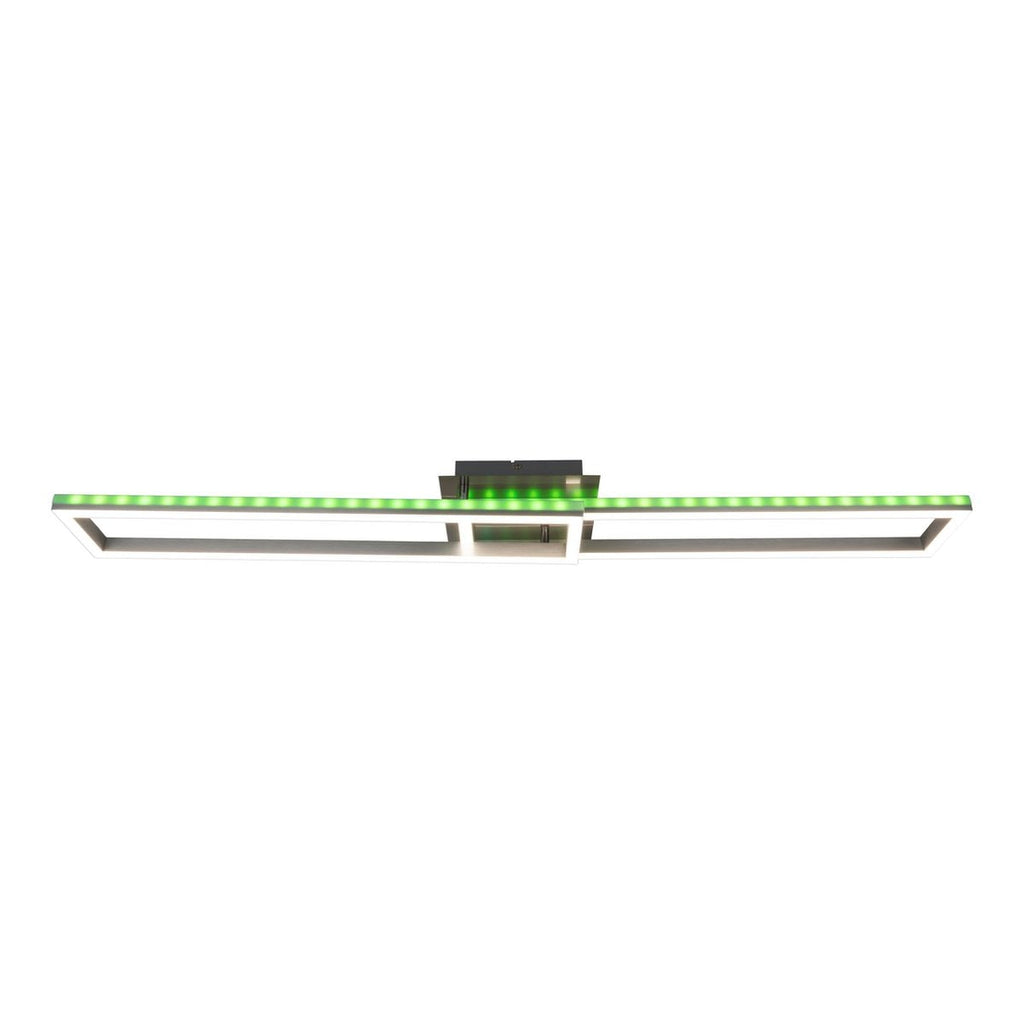 LED CCT-plafondlamp + RGB-backlight "Bantry" met veel functies, 115 cm lang, inclusief afstandsbediening