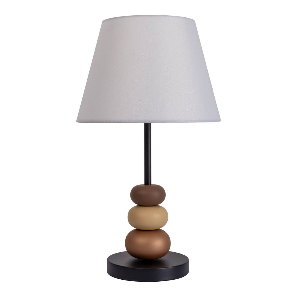 Tafellamp Elina - Zwart/Bruin 50cm Metaal & Textiel