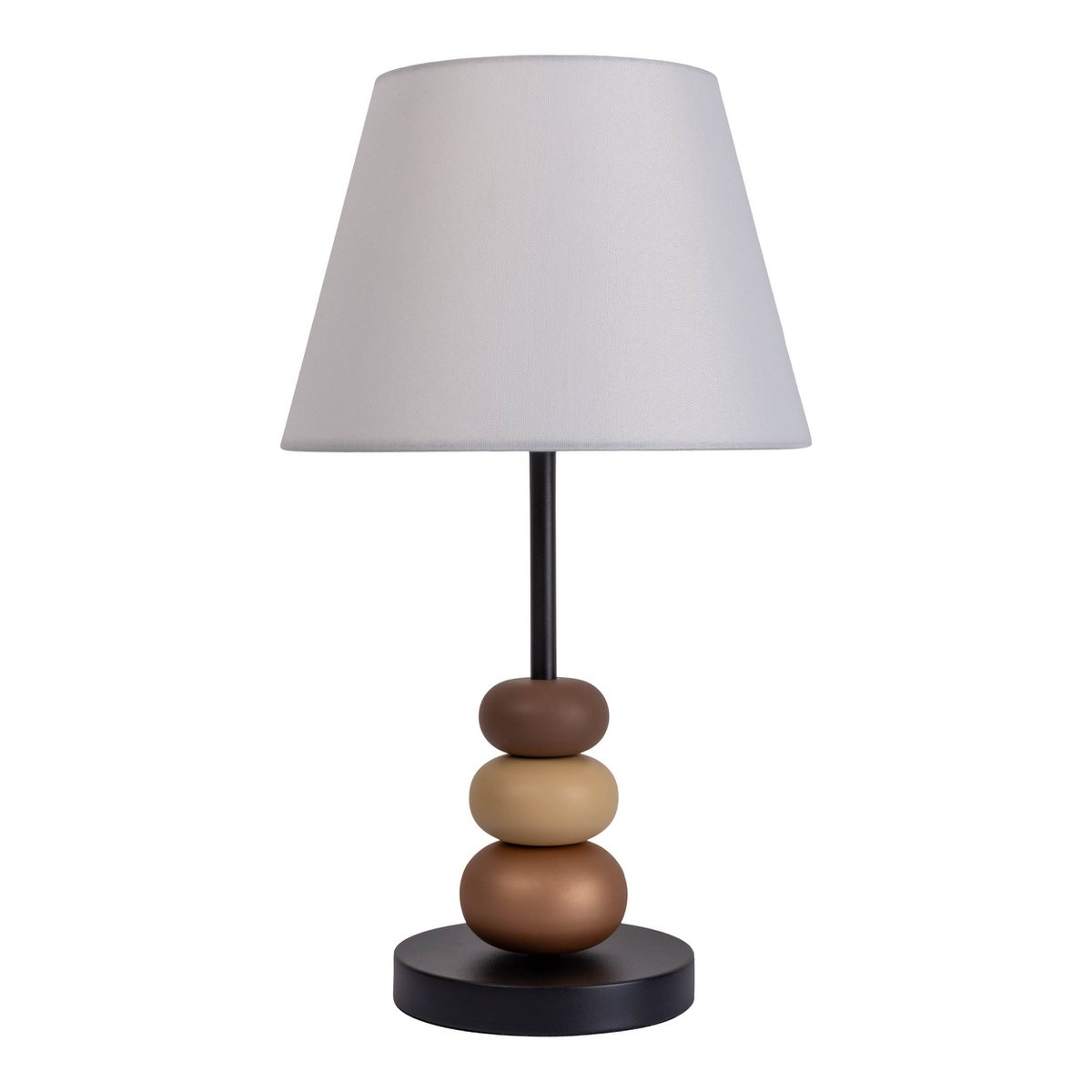 Tafellamp Elina - Zwart/Bruin 50cm Metaal & Textiel