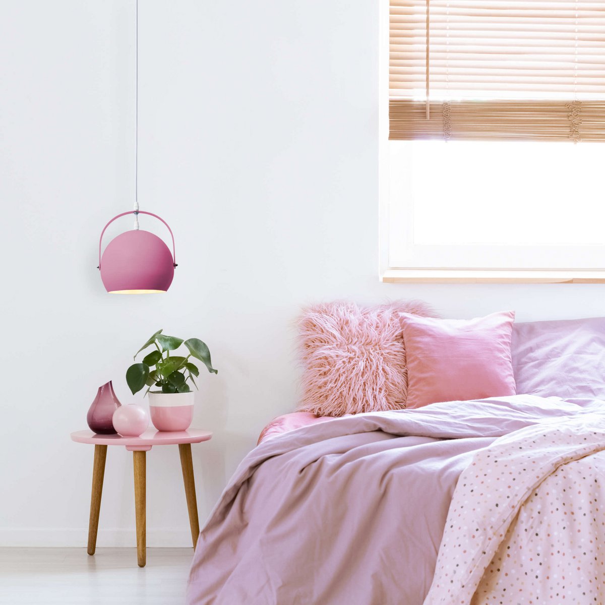 Hanger lamp Colorado roze Ø 25cm metaal E27