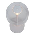 2 Set LED Battery Table Light "Gomba" voor buiten en binnen, gemaakt van metaal en plastic in wit, 18,5 cm hoog