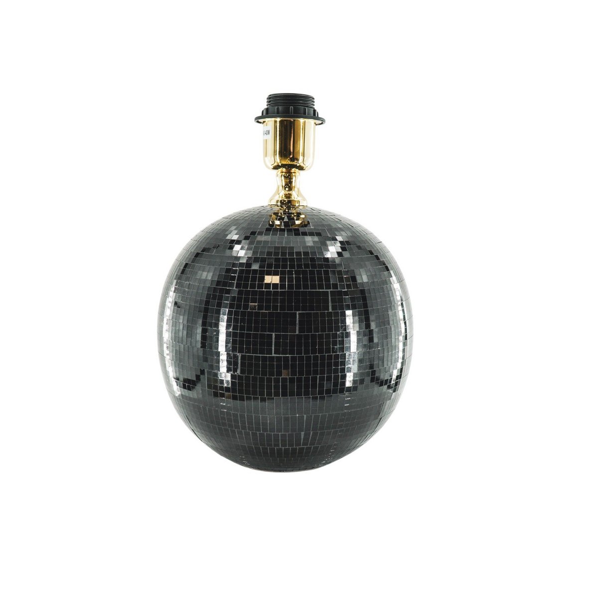 Disco Tafellamp - Glas - Zwart - 20x20x20cm