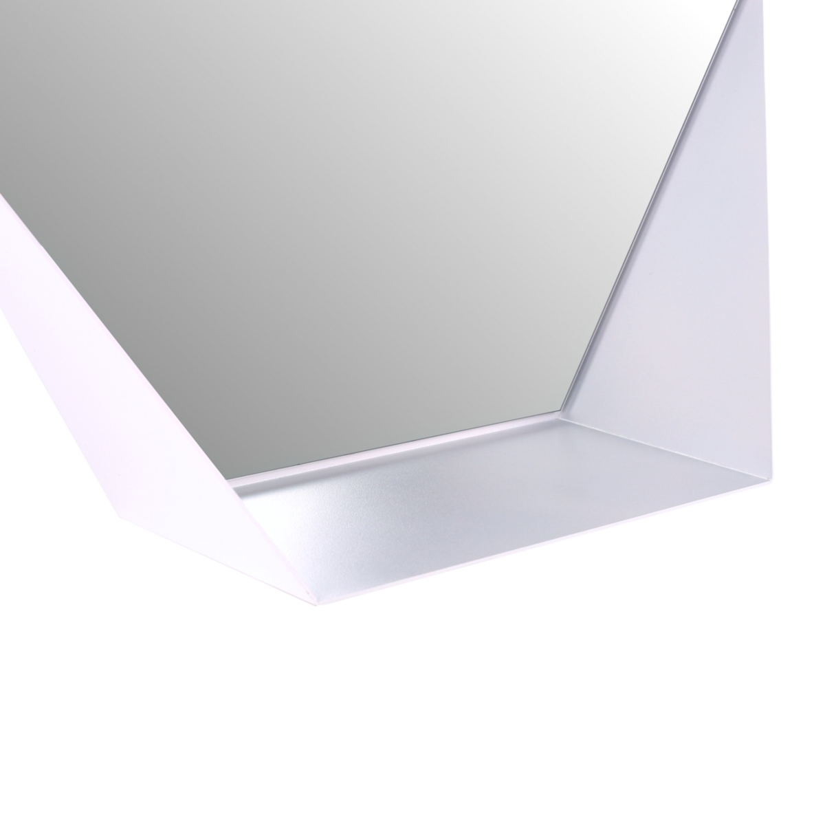 Gorillz Hive Hexagon Wandspiegel - 60x52 cm - Industrieel Wit met Opbergplank
