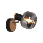 Näve Fumoso Wandlamp - Zwart Rookglas 16cm