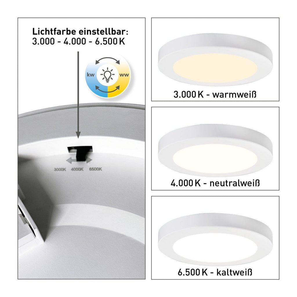 Näve Bonus LED-plafondlamp Ø16,5cm Wit CCT