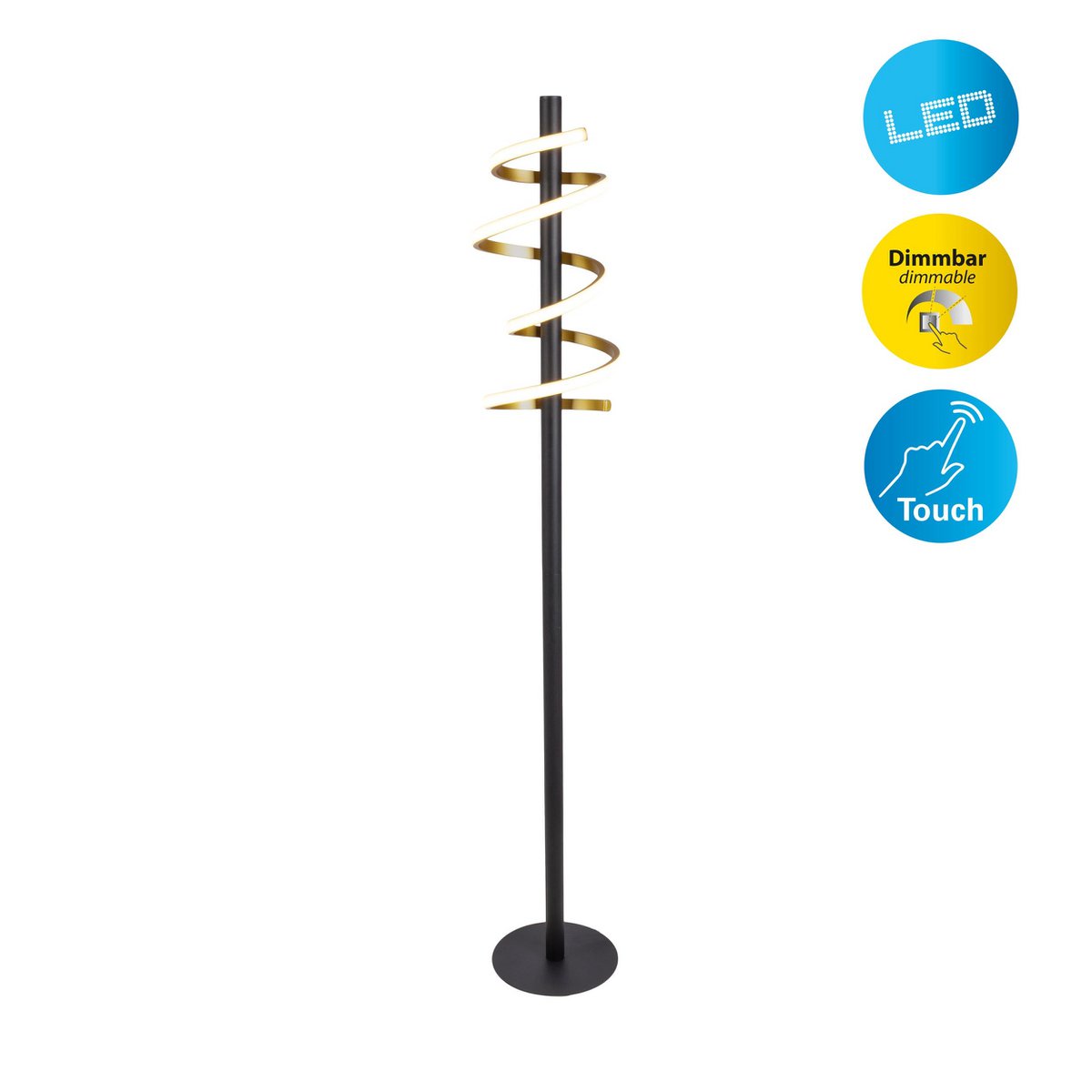 Näve Belleza LED Staande Lamp - 140cm Zwart